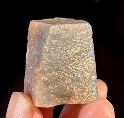 83ct 25mm RAW Rainbow Lattice Sunstone, both sides beautiful