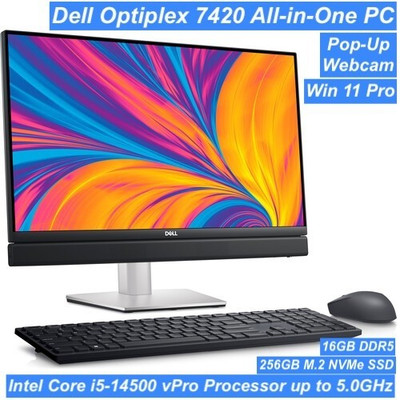 Dell OptiPlex 7420 23.8'' AiO Intel i5-14500 16GB RAM 256GB SSD W11P 7DX9X *2025*