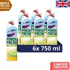 Long-Lasting Fresh Lime Toilet Gel - 6 Pack of 750ml, 99.99% Germ Elimination 3.11 per litre