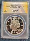 2000 NORFED $20 Liberty 1 Oz Silver ANACS PF69 DCAM Rare Date!