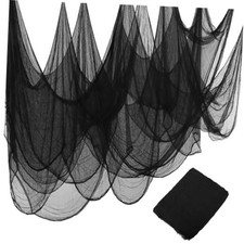 500" x 80"Halloween Creepy Cloth Black Large Spooky Fabric 80x500in Black white