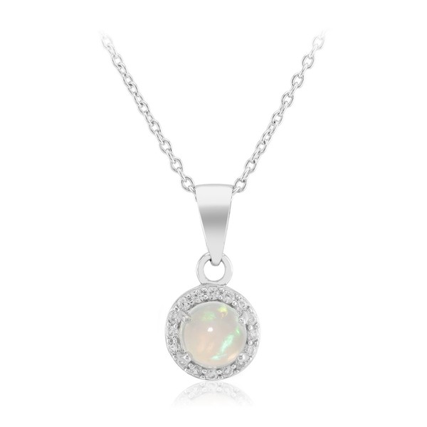 ÄThiopische Welo-Opal-Silberkette-image