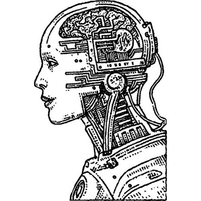 Stempel ''Menschlicher Roboter'' unmontiert (RS058925)