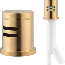 Solid Brass Brushed Gold Air Gap Cover for Dishwasher Backflow Prevention