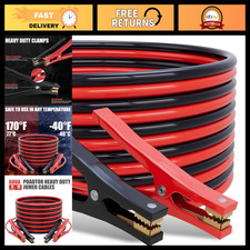 Heavy Duty 12ft Jumper Cables 8 Gauge 600amp Car Battery Booster Cables