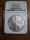 2007 $1 American Silver Eagle Dollar NGC GEM Uncirculated 3077123-458