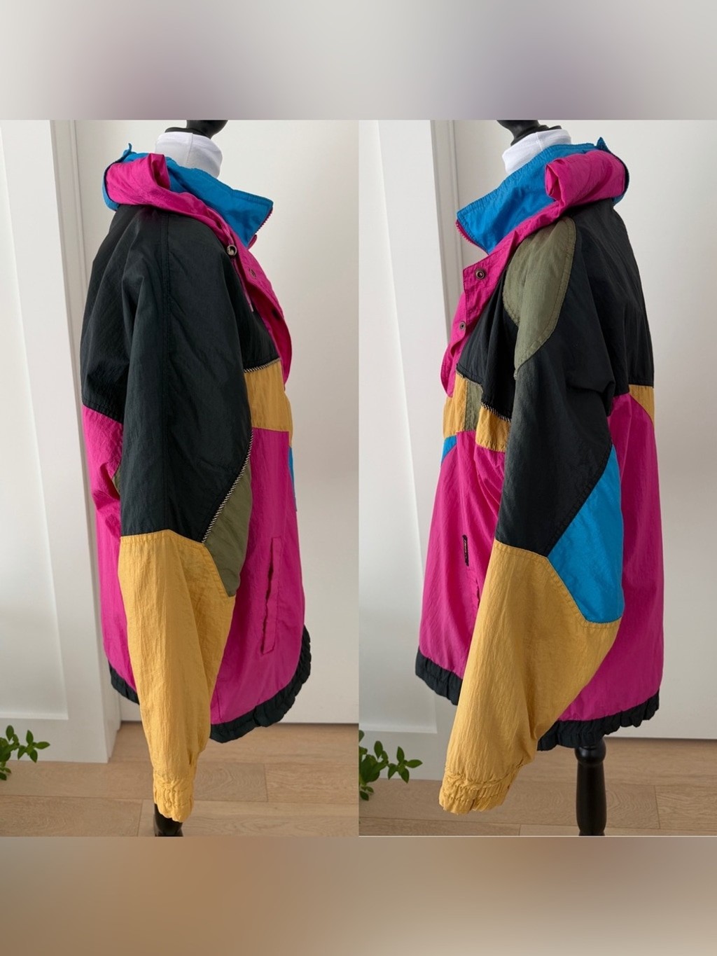 ISPO Vintage Reversible Pullover Colourblock Ski Jacket Oversize Geometric 80's image 8