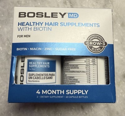Bosley MD Healthy Hair Supplements 120 Capsules