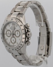 PAPERS Rolex Daytona Cosmograph WHITE Stainless Steel 40mm Watch 116520 BOX 3