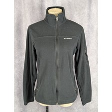 Columbia Womens Black Full Zip Fleece Jacket Fast Trek II Mock Neck Small