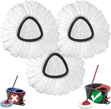 Mop Head Replacement, 3 Pack Spin Mop Refill Replace Head Compatible O Cedar Eas