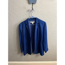 Real clothes for Saks fifth Avenue blue silk Blazer size medium