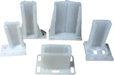 Drawer/Cabinet Slide 3/8 Track Width x 7/8 Height x 3 Length, White 