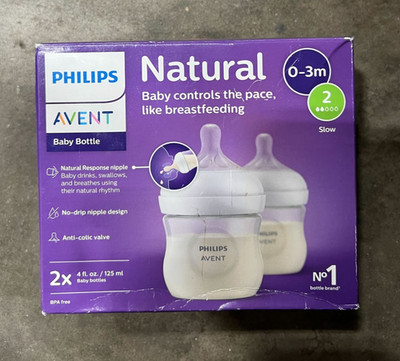 Philips Avent Natural Baby Bottles with Natural Response Nipples (2 PACK)