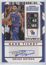 2020-21 Panini Contenders Draft Picks Game Ticket Red Devon Dotson #91 Auto 0ne9