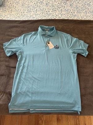 Peter Millar PGA Championship Summer Comfort Golf Polo L Green/White
