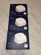 eero 6- Extender ,Dual-Band Mesh Wi-Fi 6 Extender - Up to 1500 sq. ft 3 pack