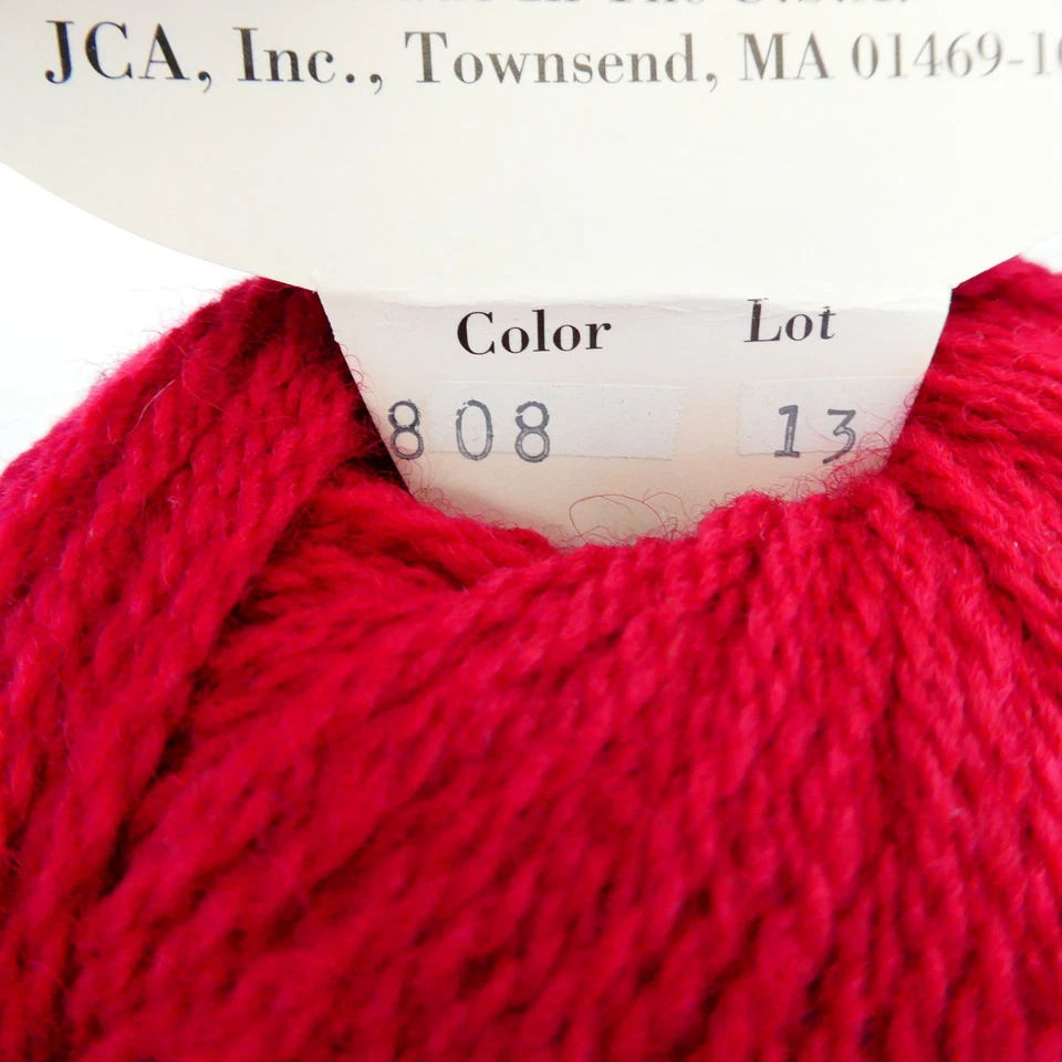 Reynolds Paterna Yarn Virgin Wool 8 Balls 50g 110yds Color 808 Red Vintage - Image 4 of 4
