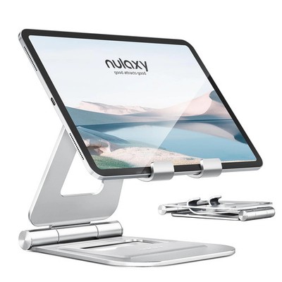 Nulaxy Dual faltbarer Tablet Ständer, voll einstellbarer Desktop iPad Halter