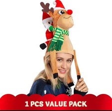 Funny Christmas Hat Santa Riding Reindeer
