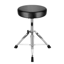 Flexzion Drummer Throne Adjustable Height Padded Drum Seat Music Stool Round
