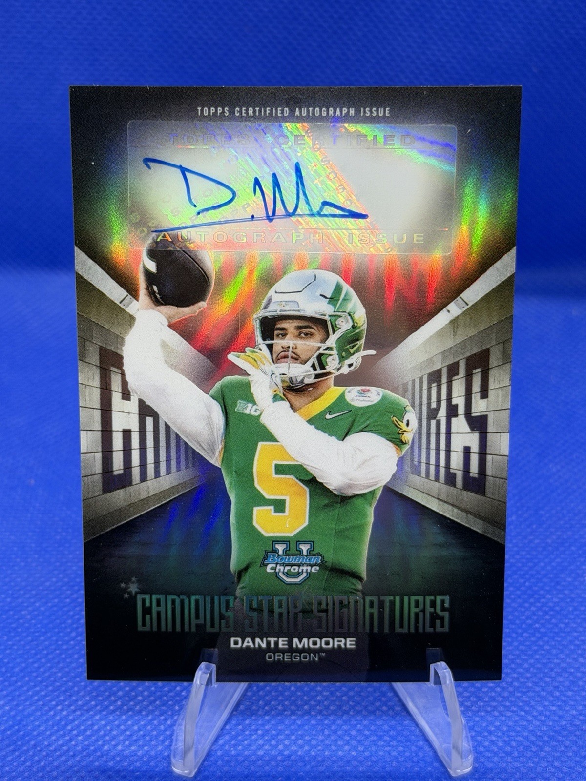 Dante Moore 2025 Bowman U Chrome Campus Star Signatures Auto Oregon Ducks