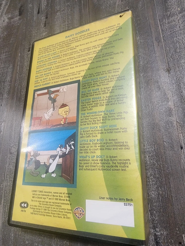 LOONEY TUNES The Collector's Edition (1999 VHS) Foghorn Leghorn CLAM SHELL CASE - Image 3 of 4