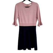 Ted Baker Dyana Frill Knitted Fit & Flare Dress Career Work Classic Size 8-10