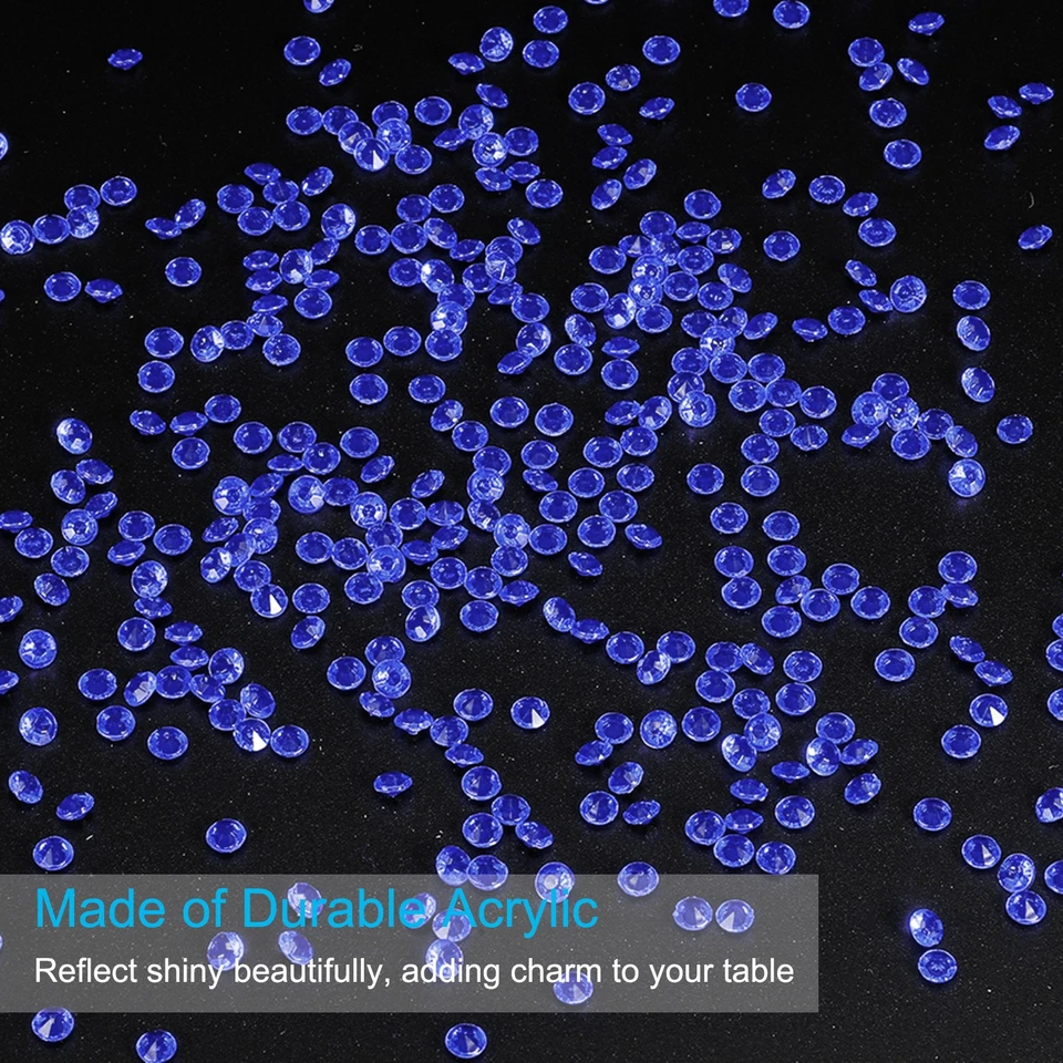 10000 Pcs Acrylic Wedding Table Diamonds 4.5 mm Crystals Gems Sapphire Blue — 第 3/4 张图片