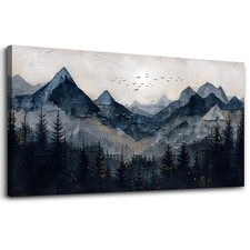 Wapluam Framed Canvas Wall Art Decor Vintage Black And White Wall Painting Wa...