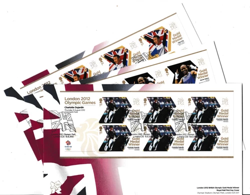 GB 2012 Olympic Games Booklet Pane FDC x 3 Covers WS45498