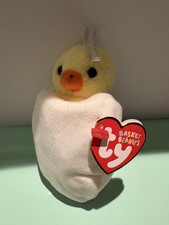 TY BASKET BEANIES BABY Spring 2001-EGGBERT the 4" CHICK -  New w/ TAG-Easter