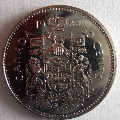 1986 CANADA 50 CENTS - AU/UNC PROOF LIKE Coin - Lot #M16