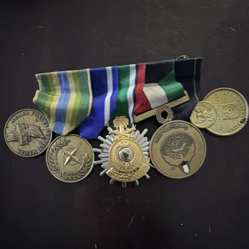 Military Ribbon Bar Lot w/ Medals & Pins incl. Armed Forces Service Medal