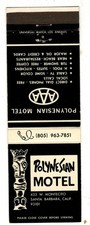 POLYNESIAN MOTEL matchbook matchcover - SANTA BARBARA, CALIFORNIA - TIKI