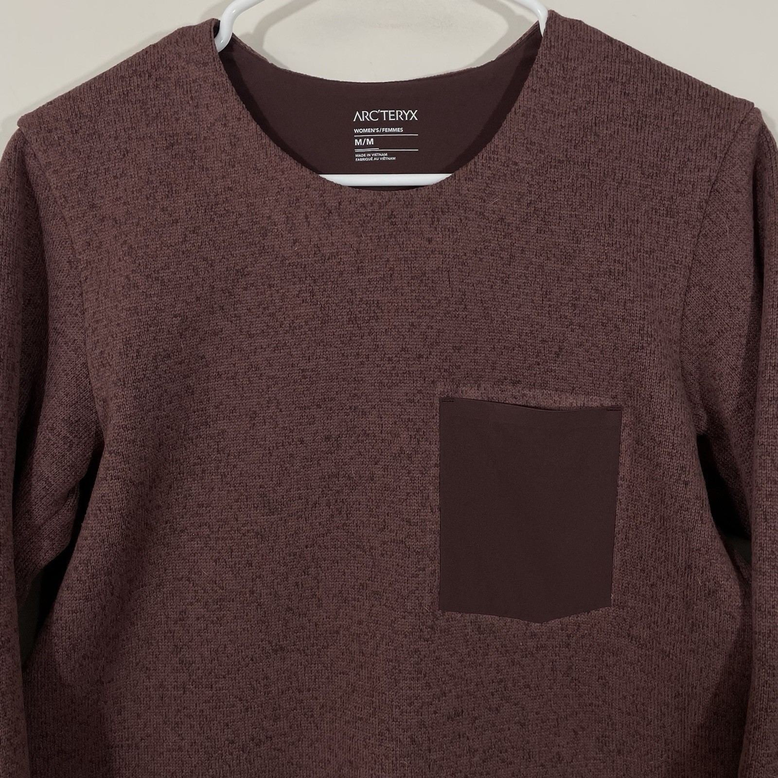 Maglione Arc'teryx Covert donna taglia media maglione maglia viola malva