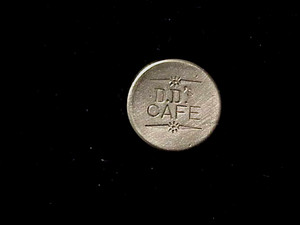 Shanghai China D.D. Cafe unlisted reverse Boxer Rebellion saloon trade token