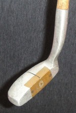 Vintage Otey Crisman HB 184 34-1/2" Mallet Putter w/Hickory Shaft & Leather Grip