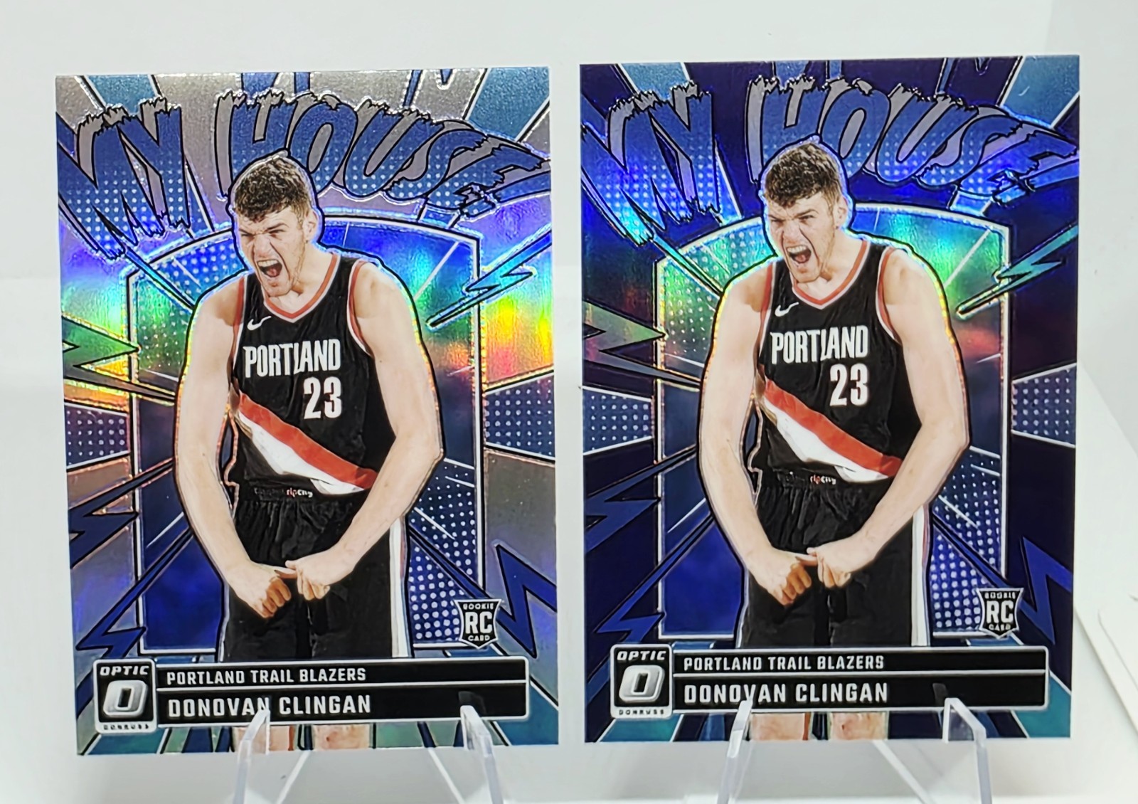 2024-25 Optic Donovan Clingan My House Purple Prizm Holo & Silver Prizm Holo #1