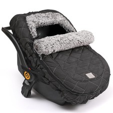 Funda De Cochecitos y Asiento Coche Autom vil Carro Para Bebe Invierno Fr o Gris