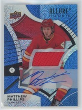 2008-09 Upper Deck allure blue 23/75 Matthew Phillips Rookie Auto Jersey 1 color