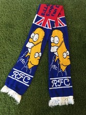 INCREDIBLY RARE Rangers Vintage Simpsons Football Scarf 90’s Shirt Glasgow Gers