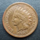 1907  INDIAN HEAD  CENT  ** NICE **  Free Shipping  CO934