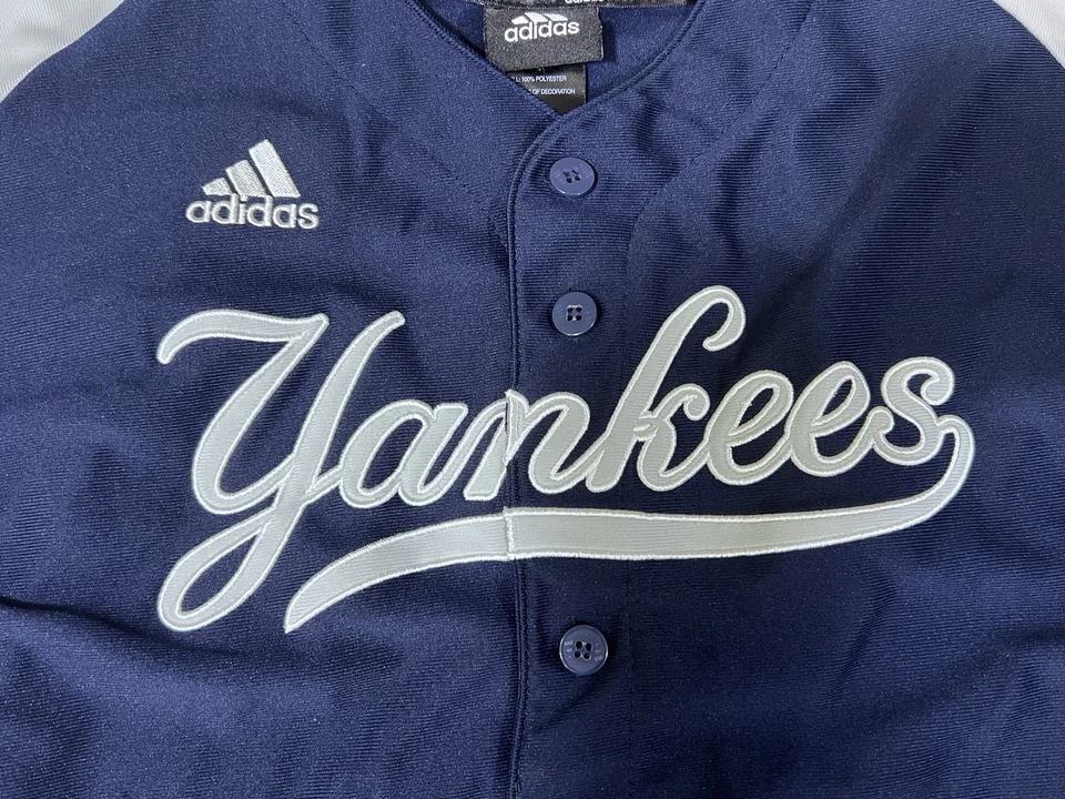 Camiseta Adidas Derek Jeter #2 Yankees Juvenil M 10-12 Azul Gris MLB Excelente Foto 3 de 4