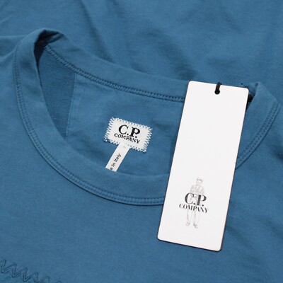 C.P. (CP) Company NWT Lightweight Crew Neck Sweatshirt w/ Logo Size Large Blue