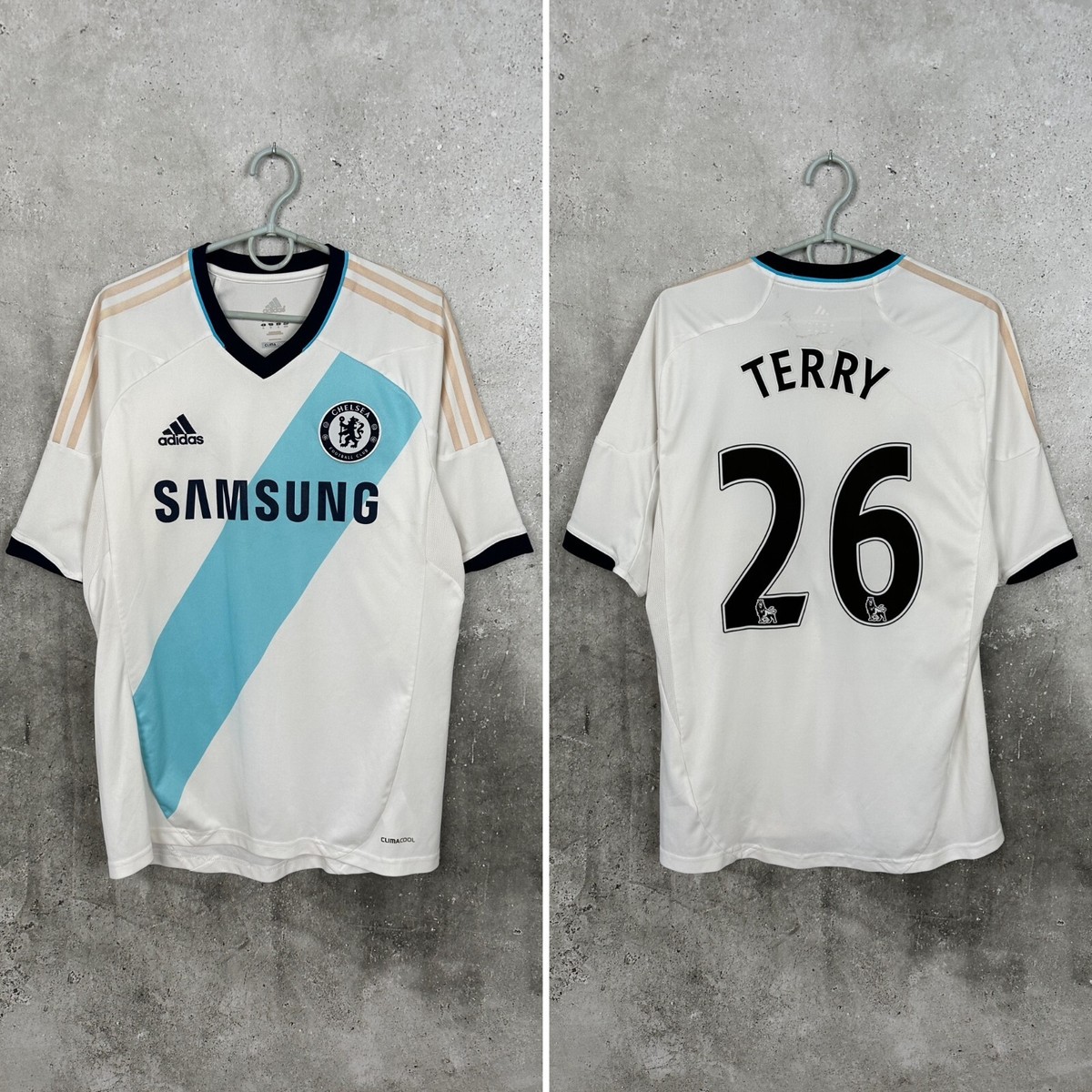 2012-13 adidas Chelsea サッカーシャツ ゲームシャツ Adidas Football Soccer Chelsea FC 2012/13 Home Jersey/Kit