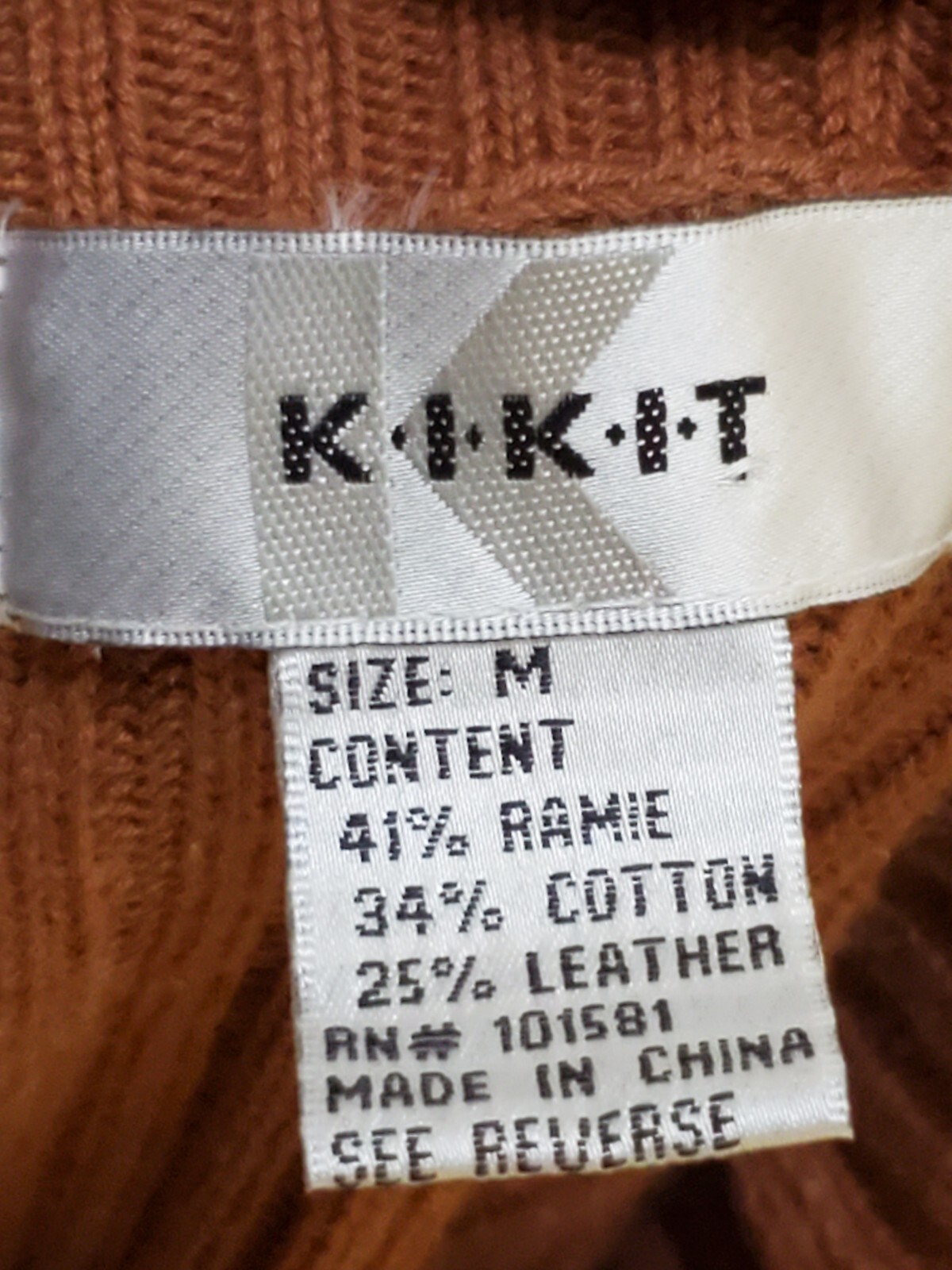 Kitit Leather & Cableknit Pullover Turtleneck Swe… - image 5