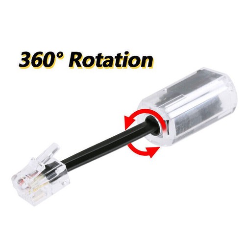 2PC Telephone Cable Detangler 360 Degree Rotating Landline Swivel Cord Untangler