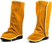 Leather Welding Spats, Fire Resistant Welding Boot  Shoes Covers, Heat and Abra