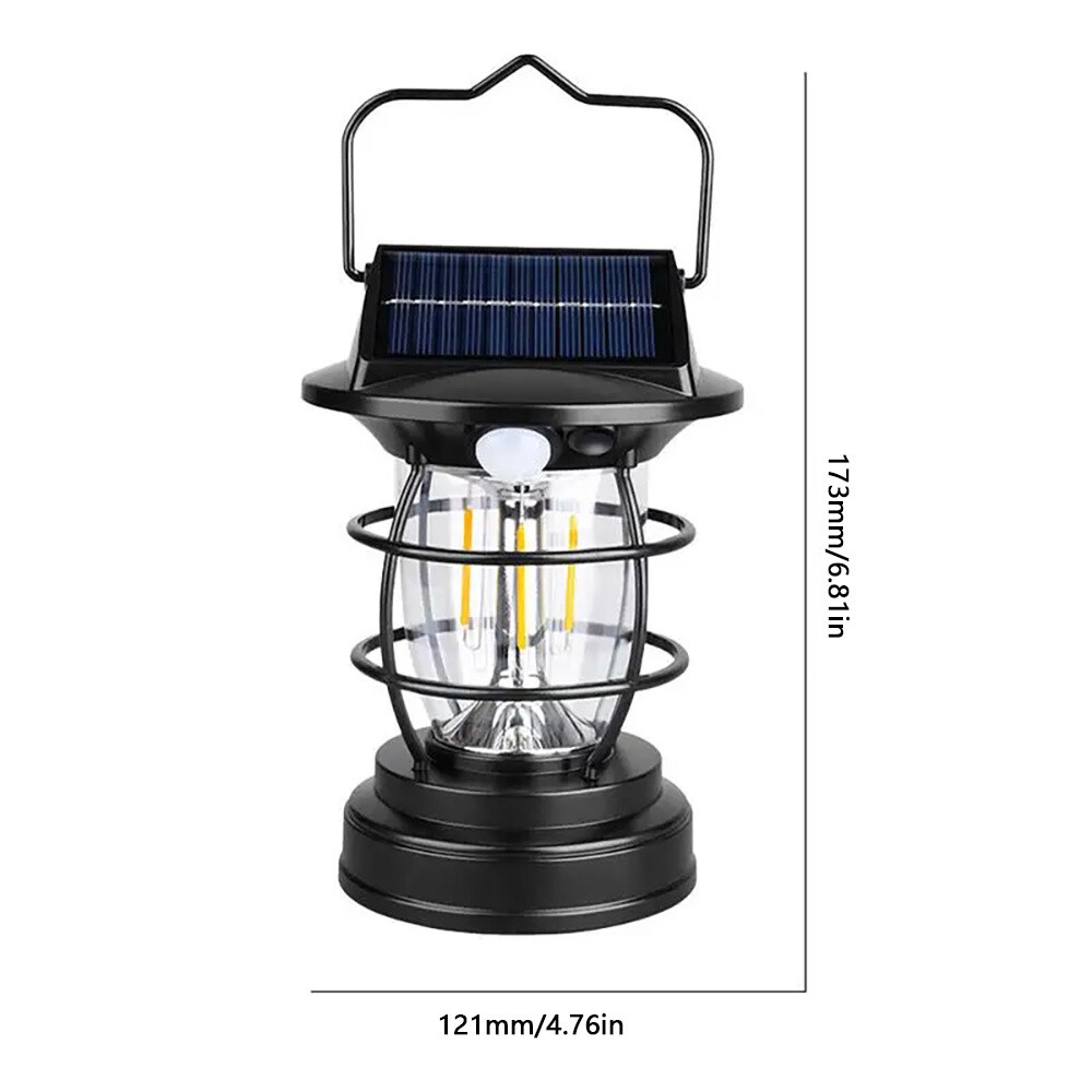2 Pack Solar Lantern Hanging Light LED Outdoor Yard Patio Garden Lamp Waterproof